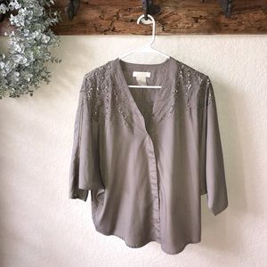 Taupe blouse